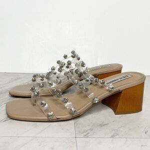 Steve Madden Intricate Clear Jewel Heeled Sandal 8 1/2